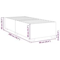 Bedframe zonder matras 90x200 cm stof lichtgrijs - thumbnail