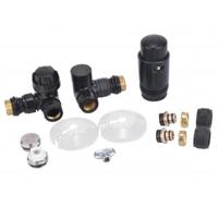 Luxe Thermostatische Radiator Aansluitset Riko Haaks Verkeerd Links Mat Zwart Riko - thumbnail