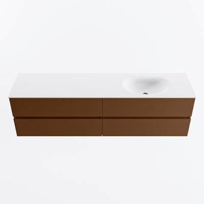 MONDIAZ VICA 180cm badmeubel onderkast Rust 4 lades. Wastafel MOON rechts 1 kraangat, kleur Talc.