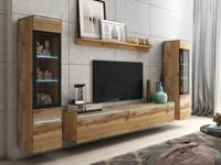 Tv-meubel set VITTORIO 6 deuren wotan eik - thumbnail
