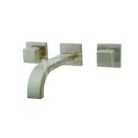 Wiesbaden Rombo inbouw wastafelkraan geborsteld staal compleet - thumbnail