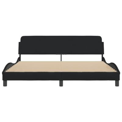 Bedframe zonder matras stof zwart 180x200 cm