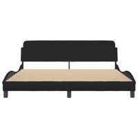 Bedframe zonder matras stof zwart 180x200 cm - thumbnail