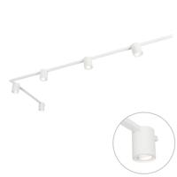 QAZQA Modern 1-fase railsysteem met 5 spots wit - Rondoo Up - thumbnail