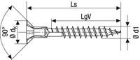 Spax spaanplaatschroef vz pk 5.0x70mm pz2 met kopboring - thumbnail