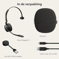 Jabra Engage 55 On Ear headset DECT Mono Zwart Volumeregeling, Microfoon uitschakelbaar (mute), Mono Telefoon - thumbnail
