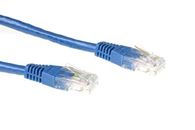 ACT Blauwe 1 meter U/UTP CAT6 patchkabel met RJ45 connectoren