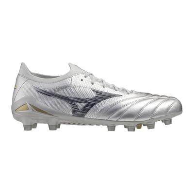 Mizuno Morelia Neo Beta IV Japan Gras Voetbalschoenen (FG) Zilver Grijs Goud