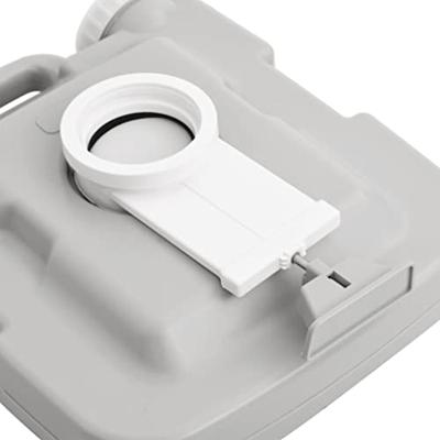 VidaXL Campingtoilet draagbaar 10+10 l hdpe grijs en wit