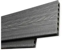 Wpc vlonderplank 2,5x15x220 cm zwart - thumbnail