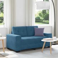 | Loveseat | met kussen Blauw Fluweel - thumbnail