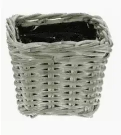 Plantenmand Rotan Antiek grijs 20x20cm
