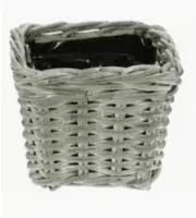 Plantenmand Rotan Antiek grijs 20x20cm - thumbnail