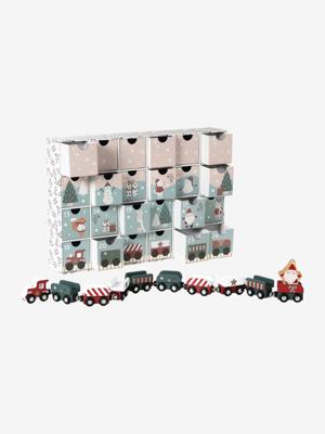 Adventskalender met FSC® houten speelgoed rood