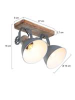 Mexlite Spot gearwood 7969gr grijs - thumbnail