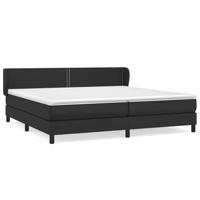 Boxspring met matras kunstleer zwart 200x200 cm - thumbnail