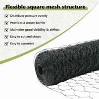 VidaXL Hexagon hek groen 0,6 x 25 m pvc - thumbnail