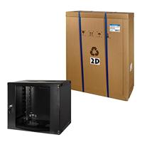 LogiLink W09F64B 19inch-wandkast (b x h x d) 540 x 460 x 450 mm 9 HE Zwart-grijs (RAL 7021) - thumbnail