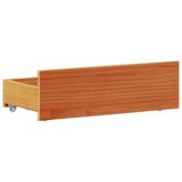 Bedframe zonder matras met hoofdbord grenenhout bruin 90x200 cm - thumbnail