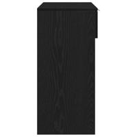 Wandtafel met lade Zwart eiken 90 x 36 x 75 cm Bewerkt hout - thumbnail