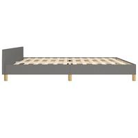 Bedframe zonder matras stof donkergrijs 200x200 cm - thumbnail