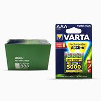 Batterij oplaadbaar Varta 4xAAA 1000mAh ready2use - thumbnail