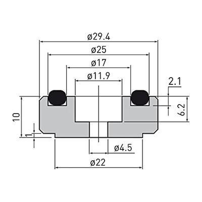 Audio Dynavox - Aluminium voeten 4 delig - zilver - 30 mm