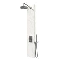 BRAUER Brushed Edition Thermostatisch Douchepaneel 2-weg Calacatta gold SET 01 Brauer - thumbnail