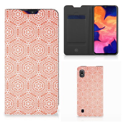 Samsung Galaxy A10 | Hoesje met Magneet | Pattern Orange