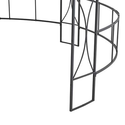 VidaXL Prieel rond 300x290 cm taupe