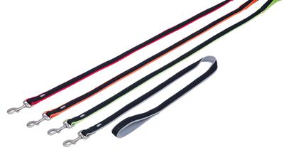 Nobby Preno Mesh Hondenriem, 120 cm/20 - 25 mm, Neon Oranje