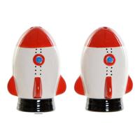 Zoutvaatje met deksel DKD Home Decor Wit Rood Dolomite 6,5 x 7 x 9 cm (2 pcs) - thumbnail