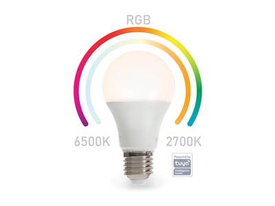 Smart wifi rgb-lamp koudwit & warmwit e27 a60 Velleman - Velleman
