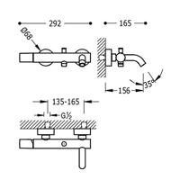Study-Colors Badmengkraan Antikalkhanddouche met richtbare steun 26117001AC Tres - thumbnail