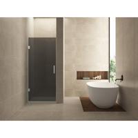 Wiesbaden Less Nisdeur - 900x2000x8mm - Nano - Rookglas - Chroom - thumbnail