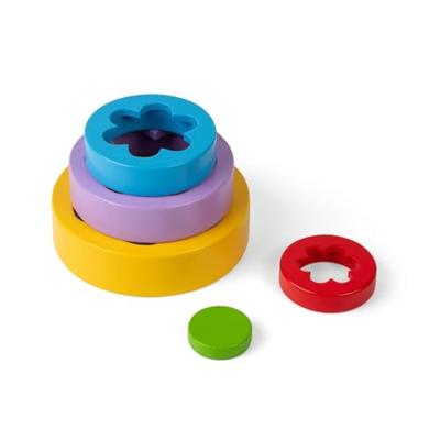 Bigjigs houten bloementoren, 5dlg.