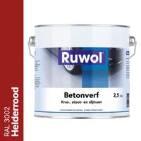 Ruwol Betonverf Helderrood (RAL 3002) 2,5 liter - thumbnail