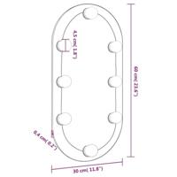 VidaXL Spiegel met led-verlichting ovaal 60x30 cm glas - thumbnail