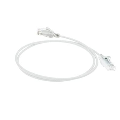 ACT Witte 3 meter LSZH U/UTP CAT6 datacenter slimline patchkabel snagless met RJ45 connectoren