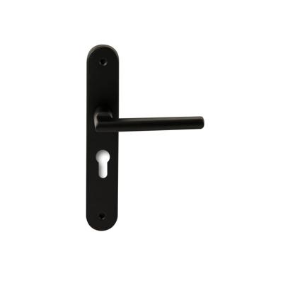 Hardbrass Deurkruk Athene op ovaal langschild profielcilindergat 55mm - zwart Hardbrass Deurkruk Athene op ovaal langschild profielcilindergat 55mm - zwart