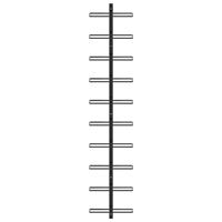 Wijnrek voor 10 flessen wandmontage metaal zwart - thumbnail