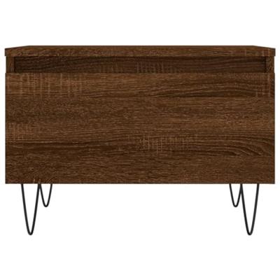Salontafels 2 st 50x46x35 cm bewerkt hout bruin eikenkleur