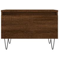 Salontafels 2 st 50x46x35 cm bewerkt hout bruin eikenkleur - thumbnail