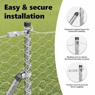 VidaXL Afrasteringspaal zilver 25 x 1,4 m (50 mm gaas) staal