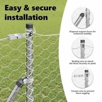 VidaXL Afrasteringspaal zilver 10 x 1,2 m (50 mm gaas) staal - thumbnail