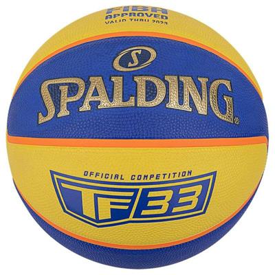 Spalding Basketbal TF-33 indoor outdoor Goud geel blauw 84352Z maat 6 Spalding Basketbal TF-33 indoor outdoor Goud geel blauw 84352Z maat 6
