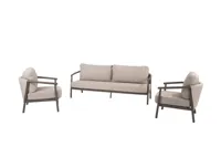 Barolo 3 seater SET terre: bench+ 2x living chair - thumbnail