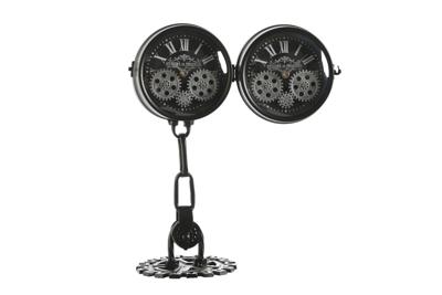 Tafelklok Home ESPRIT Wit Zwart Zilverkleurig