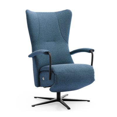 Relaxstoel C-101 Blauw Stof Relaxstoel C-101 Blauw Stof