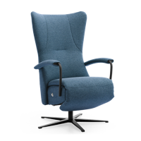 Relaxstoel C-101 Blauw Stof - thumbnail